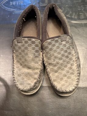 DC Men’s Gray Checker Slip-On Moccasin Loafers